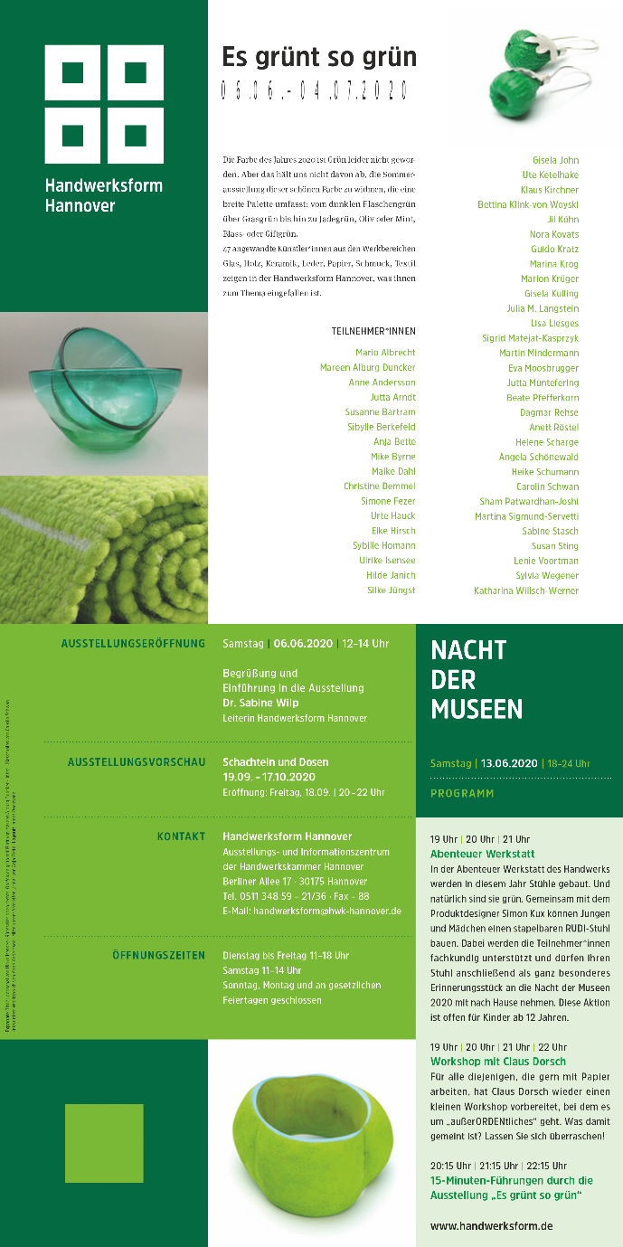 Handwerkskammer Ausstellung Es Grünt so grün